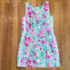 Lilly Pulitzer Pink and Green Tropical Dress